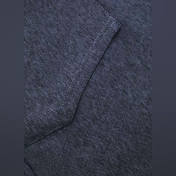 👑 KING Grey High Hooded Collar Long Sleeve Kangaroo Pocket Pullover Shirt - Picture 5 of 5